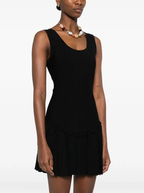 SANDRO ruffled knitted dress - Black