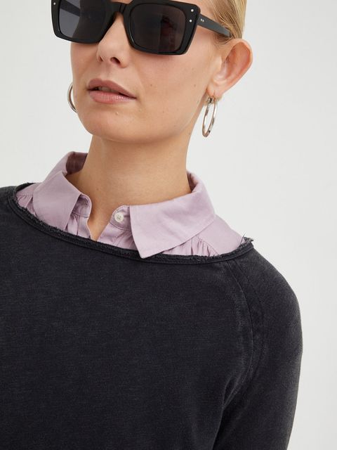 American Vintage longsleeve bawełniany T-SHIRT ML COL BATEAU