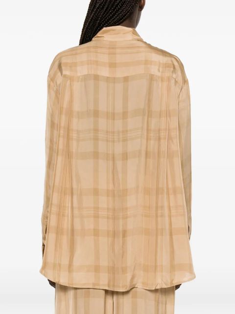 The Frankie Shop Peri check-pattern shirt - Neutrals