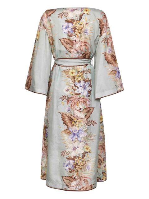 ZIMMERMANN Coco floral-print midi dress - Blue - zdjęcie produktu nr 2