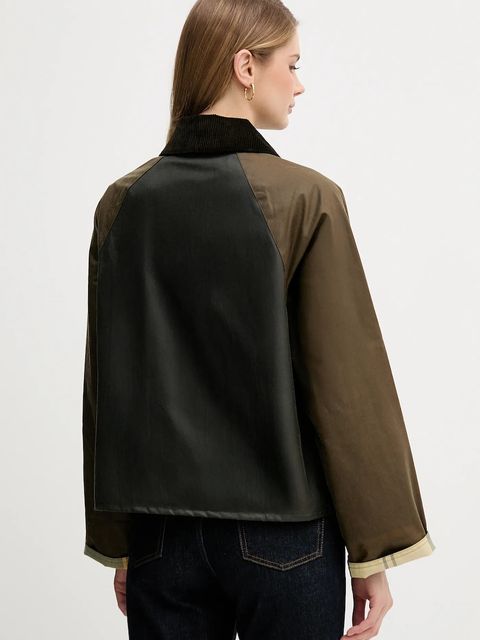 Barbour kurtka bawełniana Kearton kolor zielony przejściowa LWX1518