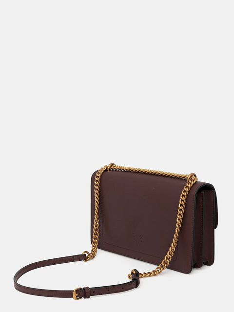 Pinko torebka skórzana kolor brązowy 100941 A0F1