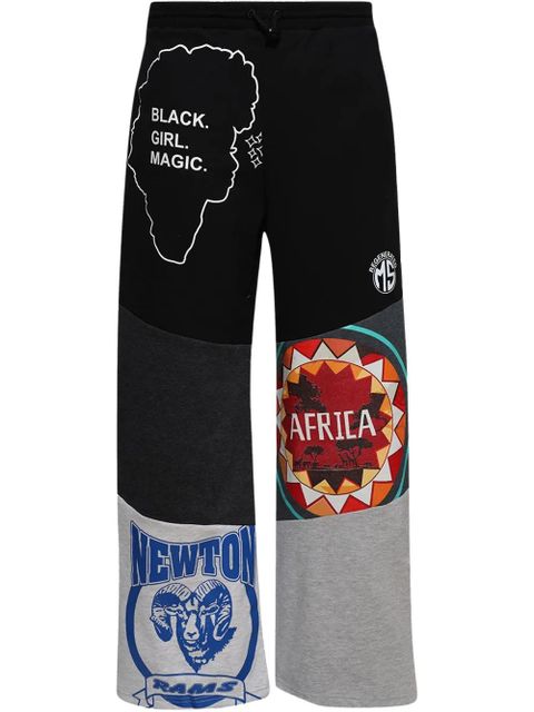 Marine Serre upcycled graphic sweat pants - Black - zdjęcie produktu nr 1