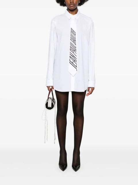 Jean Paul Gaultier tie-detailed shirt - White - zdjęcie produktu nr 2