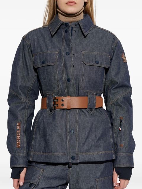 Moncler Grenoble belted denim jacket - Blue