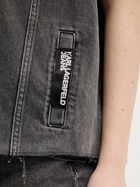 Karl Lagerfeld Jeans bezrękawnik damski kolor szary przejściowy A2W14014