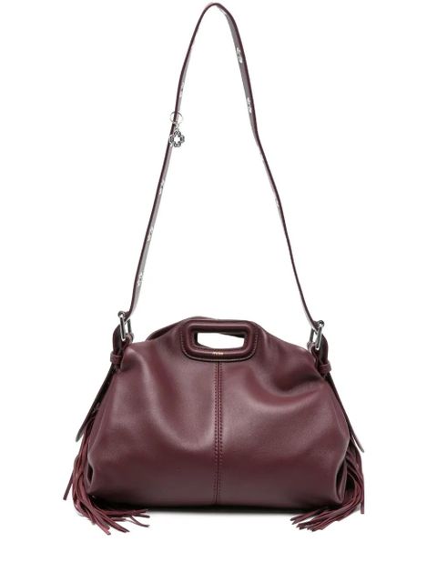 Maje fringed leather tote bag - Red - zdjęcie produktu nr 1