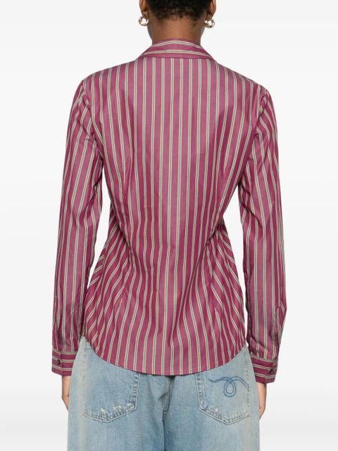 ETRO striped long-sleeve shirt - Red