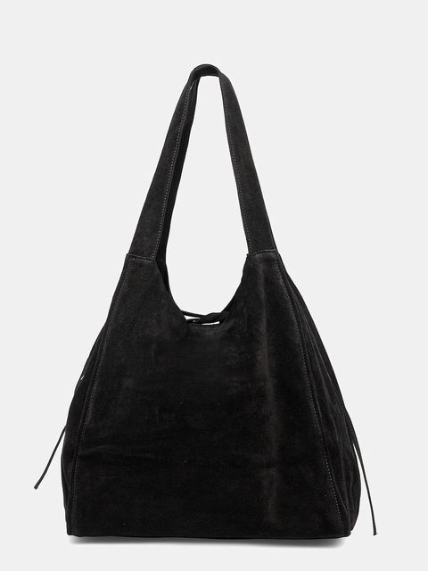 Answear.LAB torebka zamszowa kolor czarny - zdjęcie produktu nr 1