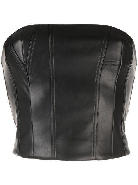 AMIRI strapless zip-up top - Black