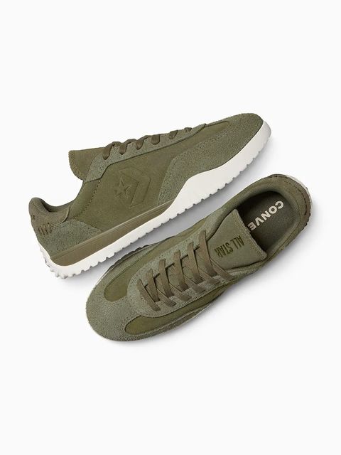 Converse sneakersy zamszowe Run Star Trainer kolor zielony A13057C