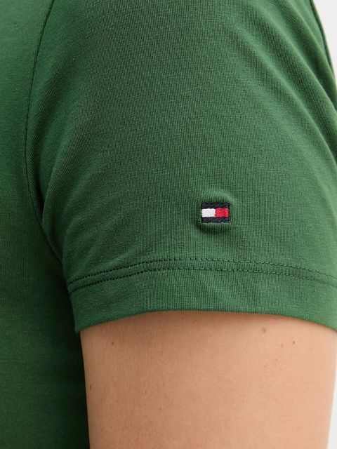 Tommy Hilfiger t-shirt damski kolor zielony WW0WW47316