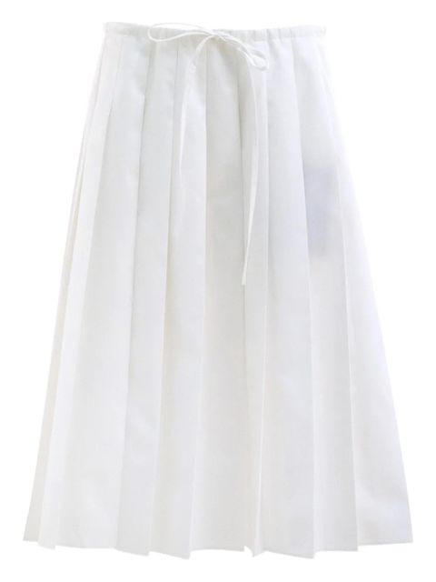 Prada tie pleated midi skirt - White - zdjęcie produktu nr 1