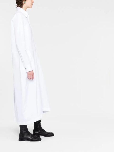 Jil Sander baggy-fit shirt maxi dress - White