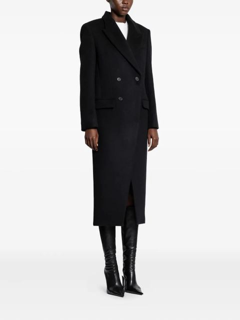 Alexander McQueen double-breasted wool felt coat - Black - zdjęcie produktu nr 2