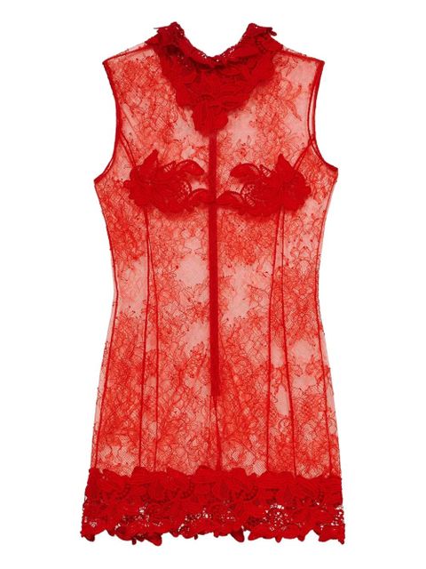 Blumarine lace mini dress - Red - zdjęcie produktu nr 1