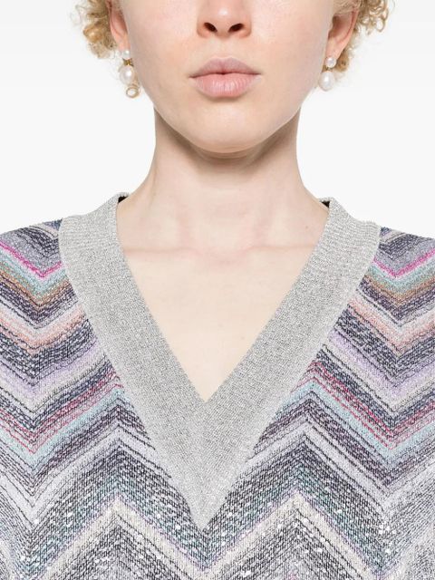 Missoni zigzag sequin-embellished jumper - Grey - zdjęcie produktu nr 2