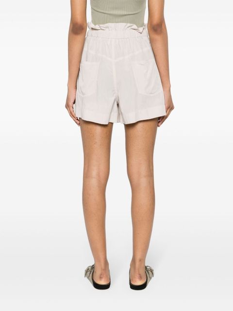 ISABEL MARANT Hidea paperbag-waist shorts - Neutrals