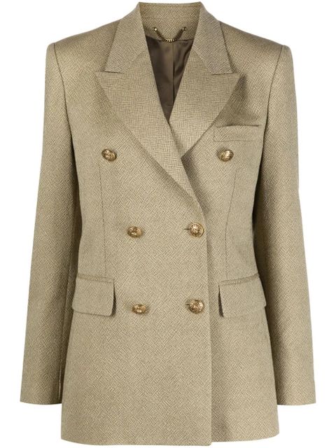 Golden Goose jacquard double-breasted blazer - Neutrals - zdjęcie produktu nr 1