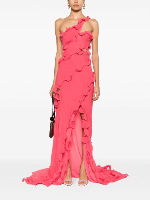 Cult Gaia Micola ruffled maxi dress - Pink - zdjęcie produktu nr 2