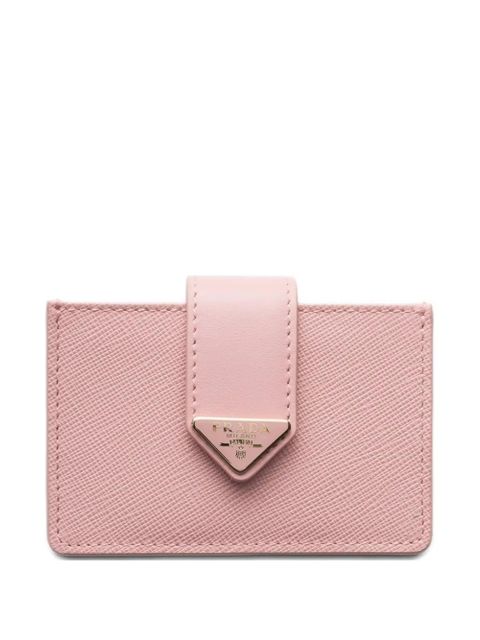 Prada Saffiano and smooth leather card holder - Pink - zdjęcie produktu nr 1