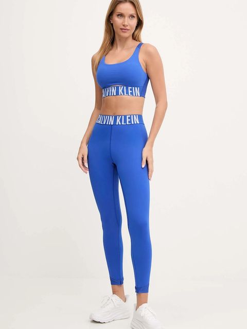 Calvin Klein Performance legginsy treningowe kolor niebieski z nadrukiem LVGWS5L616 - zdjęcie produktu nr 2