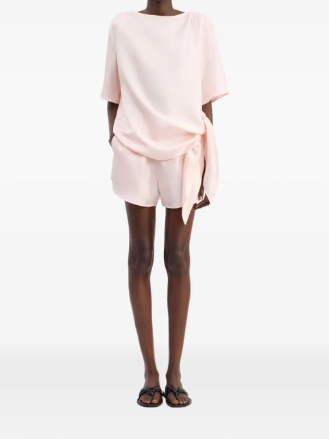 LouLou de Saison Mano asymmetric knotted silk top - Pink - zdjęcie produktu nr 2