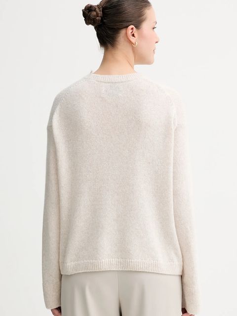 Marc O'Polo sweter z wełną damski kolor beżowy lekki 508612160463 - zdjęcie produktu nr 2