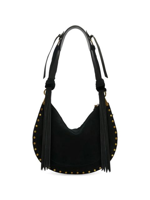 ISABEL MARANT Oskin Soft studded half-moon shoulder bag - Black