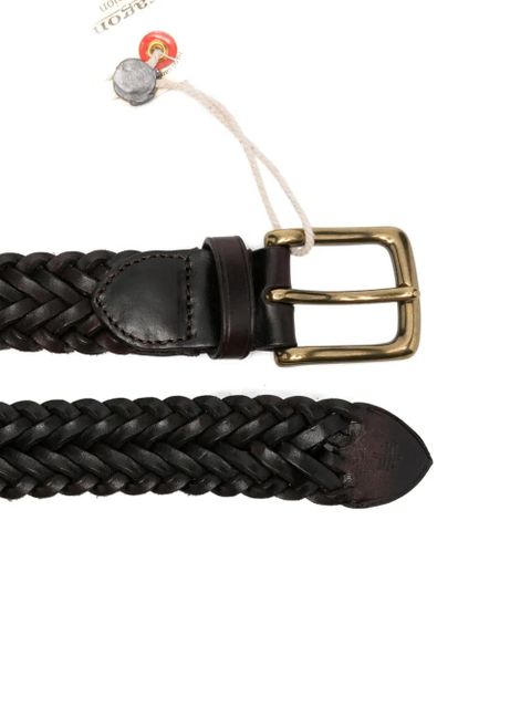 DRAGON DIFFUSION 9ply Polo intreccio braided belt - Brown - zdjęcie produktu nr 2