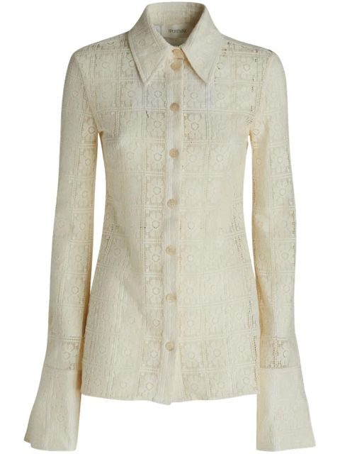 Sportmax floral-lace shirt - Neutrals - zdjęcie produktu nr 1
