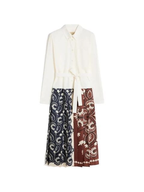 Weekend Max Mara floral-print belted shirt dress - White - zdjęcie produktu nr 1