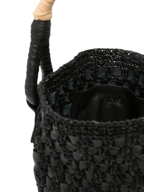 Alysi top-handle bucket bag - Black