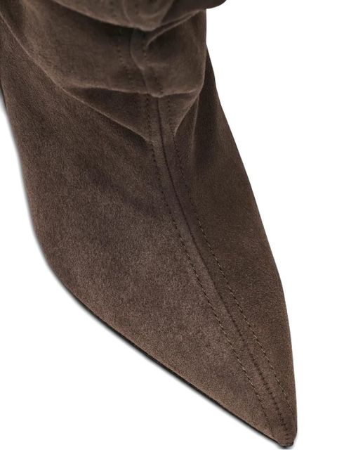 Balmain No Wedge suede ankle boots - Brown