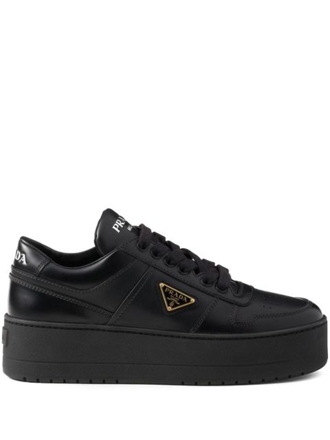 Prada Downtown Bold leather sneakers - Black - zdjęcie produktu nr 1