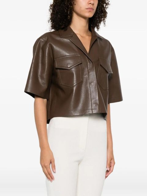 Nanushka Maisie patch-pocket shirt - Brown