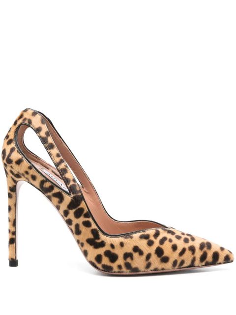 Aquazzura 110mm cut-out leopard-print pumps - Brown - zdjęcie produktu nr 1