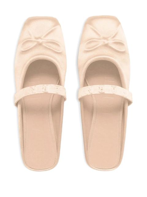 Marni bow-detail slip-on ballet flats - White
