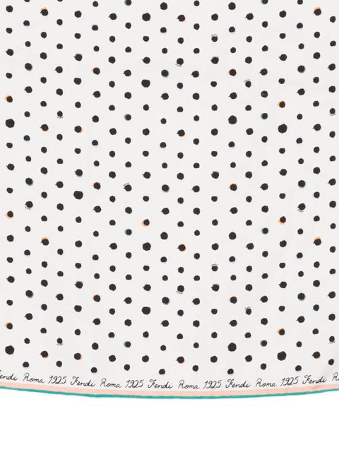 FENDI Falena Dots printed silk scarf - Neutrals - zdjęcie produktu nr 2