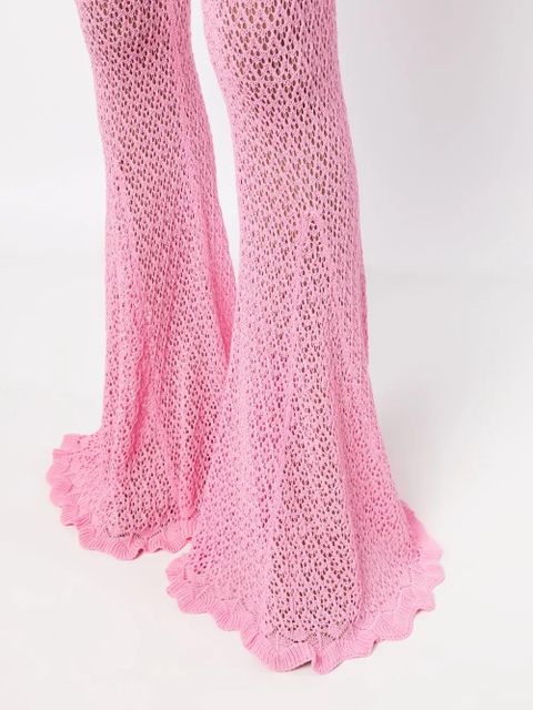 Blumarine knitted flared trousers - Pink
