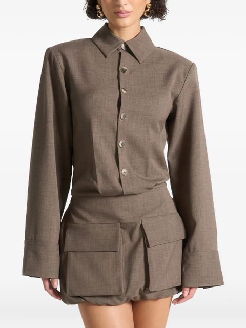 Manière De Voir Laure Cargo shirt mini dress - Brown - zdjęcie produktu nr 2