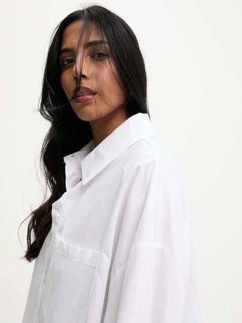 Answear.LAB koszula bawełniana damska kolor biały relaxed z kołnierzykiem klasycznym