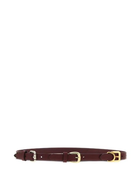 ETRO leather buckle belt - Red - zdjęcie produktu nr 1