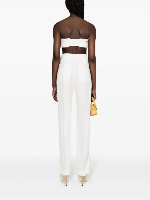 Jacquemus Le Pantalon Tibau straight-leg trousers - White - zdjęcie produktu nr 2