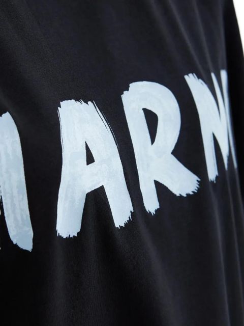 Marni logo-print round-neck T-shirt - Black