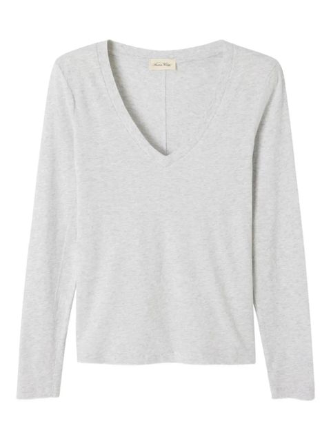 American Vintage Gamipy V-neck T-shirt - Grey - zdjęcie produktu nr 1