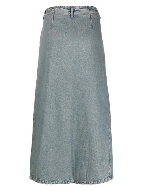 Gimaguas front-slit cotton denim midi skirt - Blue - zdjęcie produktu nr 2