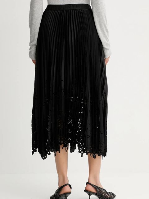 MUNTHE spódnica RUSTALI kolor czarny midi rozkloszowana 254120725422