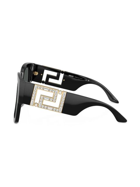 Versace Eyewear Greca oversize-frame sunglasses - Black
