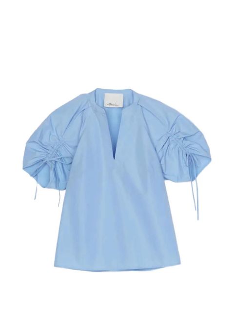 3.1 Phillip Lim drawstring V-neck top - Blue - zdjęcie produktu nr 1